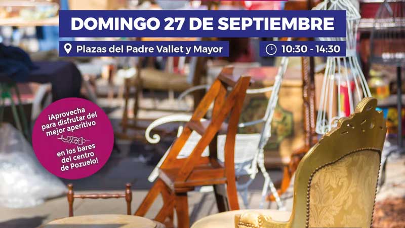 Arranca este domingo una nueva temporada del Mercado de Segunda Vida en el centro de Pozuelo