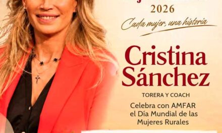 AMFAR contará con la torera Cristina Sánchez en su celebración del Día de las Mujeres Rurales en Ciudad Real el 30 de octubre