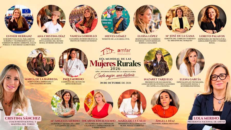 AMFAR visibiliza con 17 mujeres referentes el talento femenino en el Día de las Mujeres Rurales en Ciudad Real